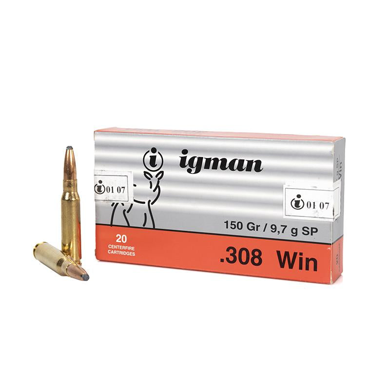 IGMAN .308 WINCHESTER 150GRN SOFT POINT AMMUNITION- 20RD BOX